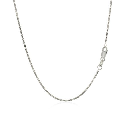 14k White Gold Gourmette Chain 1.0mm (1.00 mm) - Image 3