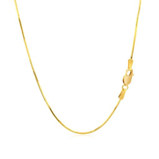 14k Yellow Gold Octagonal Shiny Snake Chain (0.85 mm) - Image 3