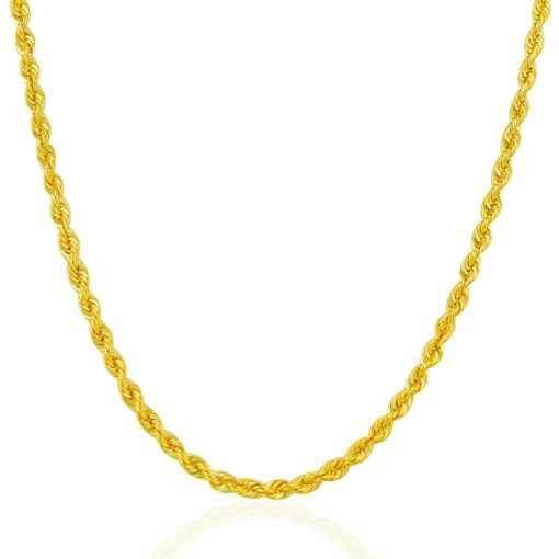 14k Yellow Gold Solid Rope Chain (3.00 mm) - Image 2