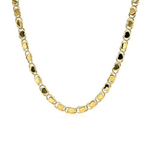 14k Yellow Gold Heart Chain (3.20 mm) - Image 2