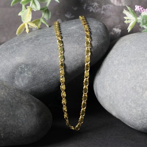 14k Yellow Gold Heart Chain (3.20 mm) - Image 4