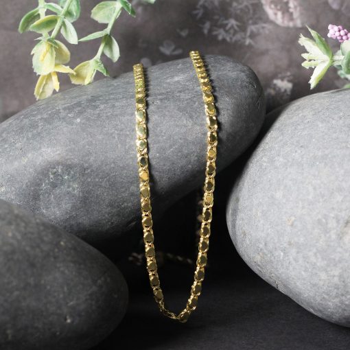 14k Yellow Gold Heart Chain (3.00 mm) - Image 4