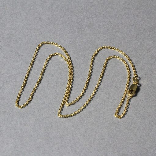 14k Yellow Gold Diamond Cut Cable Link Chain (1.30 mm) - Image 5