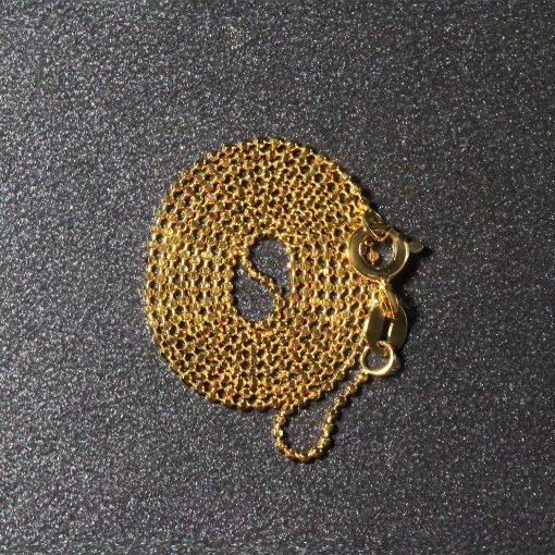 14k Yellow Gold Diamond-Cut Bead Chain (0.90 mm) - Image 6