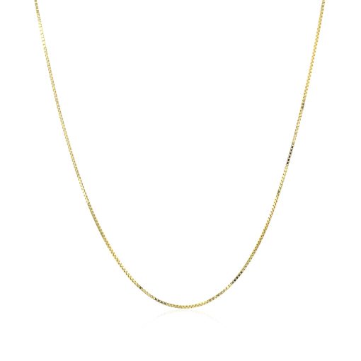 10k Yellow Gold Classic Box Chain (0.60 mm) - Image 2