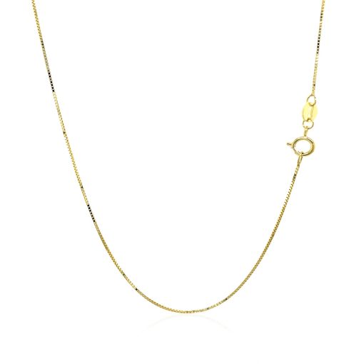 10k Yellow Gold Classic Box Chain (0.60 mm) - Image 3
