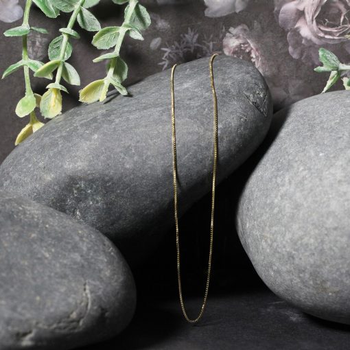 10k Yellow Gold Classic Box Chain (0.60 mm) - Image 5
