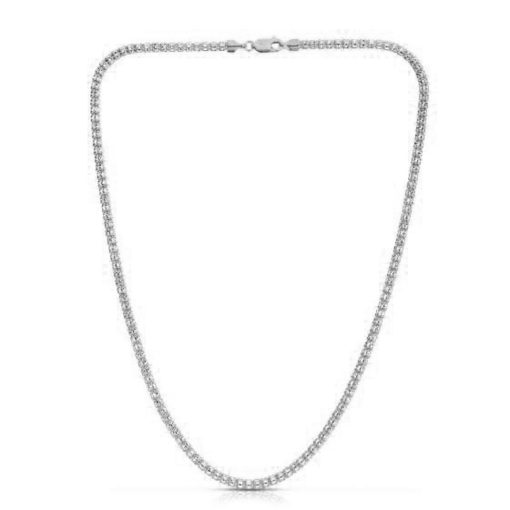 Ice Barrel Chain in 14k White Gold (3.14 mm) - Image 3