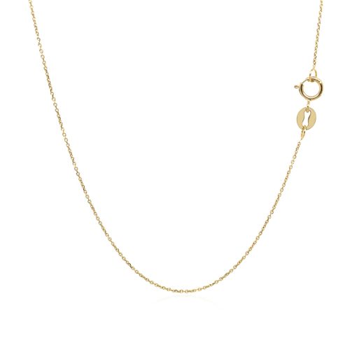 14k Yellow Gold Cable Link Chain (0.50 mm) - Image 3