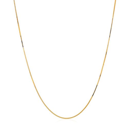 14k Yellow Gold Classic Box Chain (0.45 mm) - Image 2