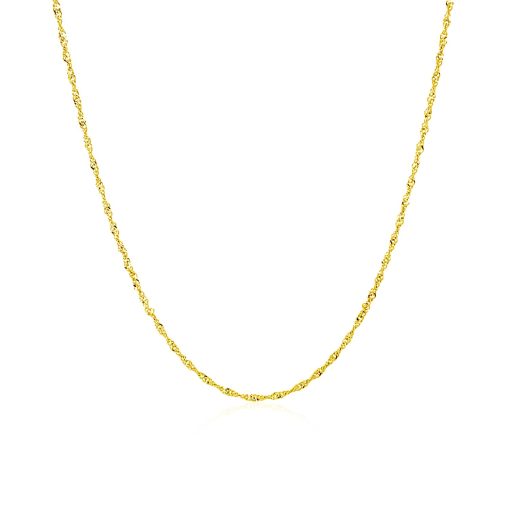10k Yellow Gold Singapore Chain (1.10 mm) - Image 2