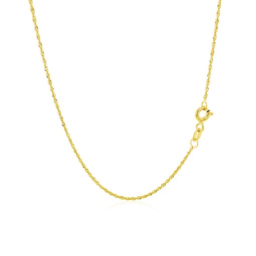 10k Yellow Gold Singapore Chain (1.10 mm) - Image 3