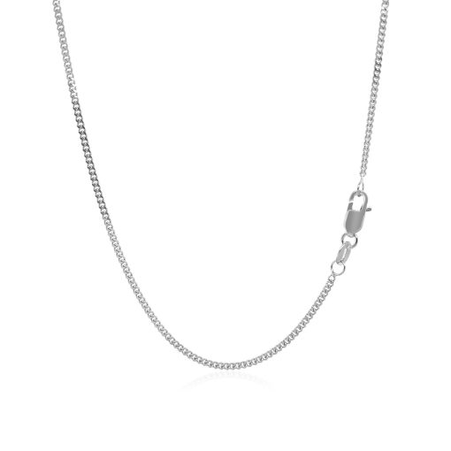 14k White Gold Gourmette Chain (1.40 mm) - Image 3