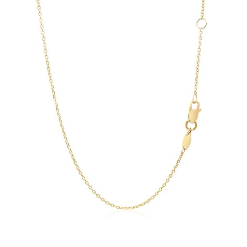 14k Yellow Gold Smooth Flat Horizontal Bar Style Necklace - Image 3