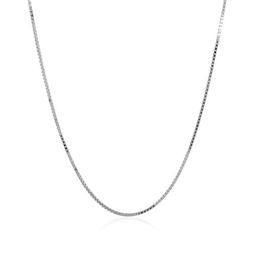 18k White Gold Box Chain 0.8mm (0.78 mm) - Image 2