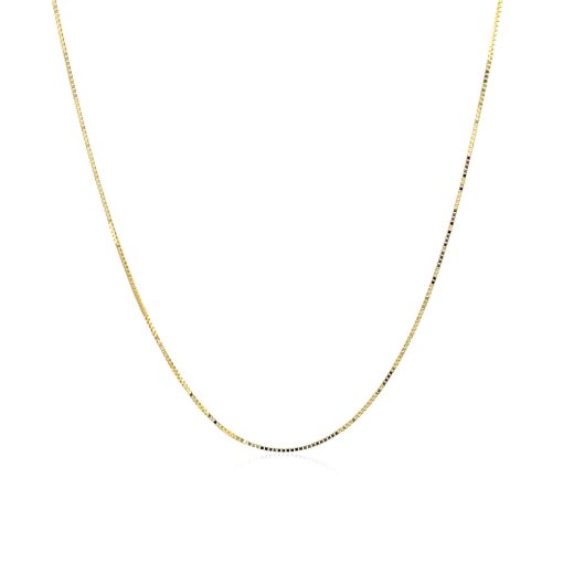 10k Yellow Gold Classic Box Chain (0.45 mm) - Image 2