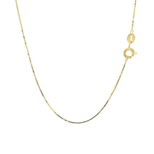 10k Yellow Gold Classic Box Chain (0.45 mm) - Image 3
