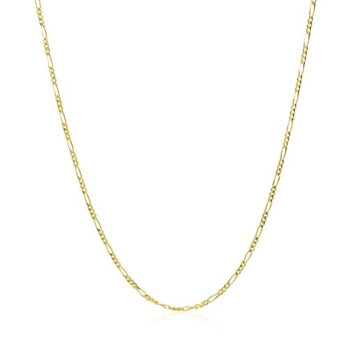 14k Yellow Gold Solid Figaro Chain (1.30 mm) - Image 2
