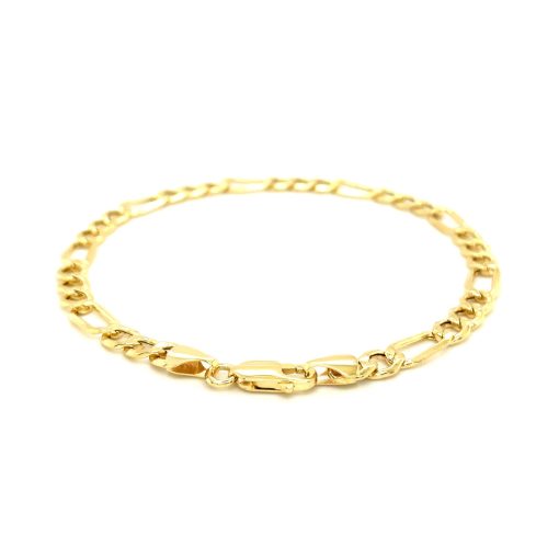 14k Yellow Gold Lite Figaro Bracelet (5.60 mm) - Image 2