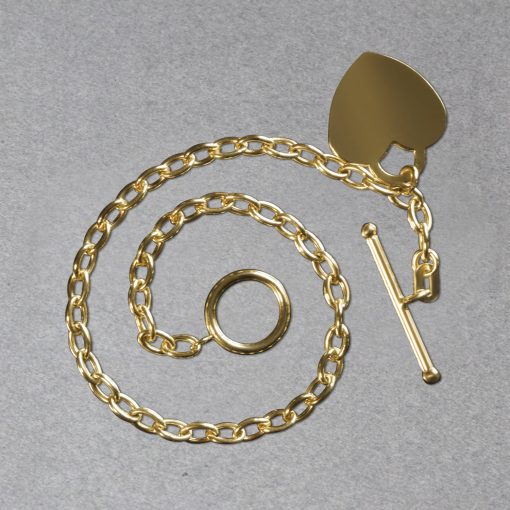 Toggle Bracelet with Heart Charm in 14k Yellow Gold (4.80 mm) - Image 6