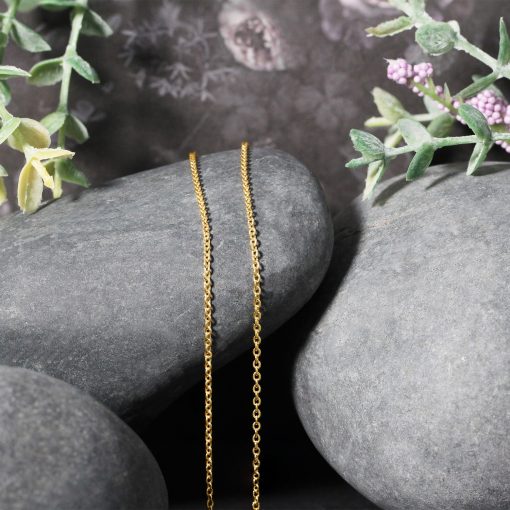14k Yellow Gold Forsantina Lite Cable Link Chain (1.50 mm) - Image 4