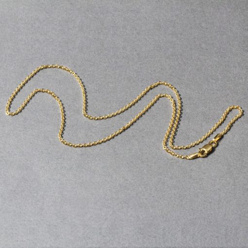 14k Yellow Gold Forsantina Lite Cable Link Chain (1.50 mm) - Image 5