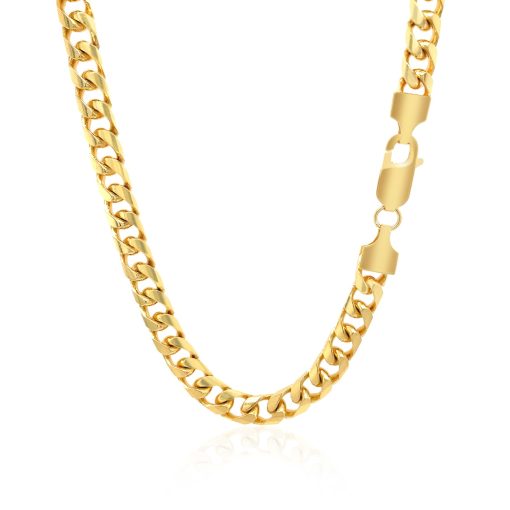 14k Yellow Gold Solid Miami Cuban Chain (6.00 mm) - Image 3
