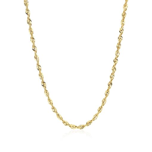 10K Yellow Gold Lite Rope Chain (2.50 mm) - Image 2