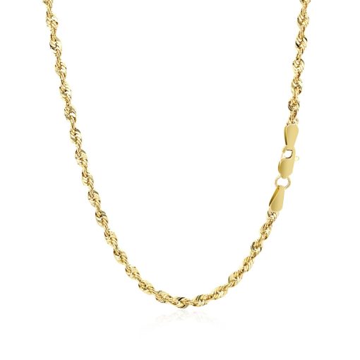 10K Yellow Gold Lite Rope Chain (2.50 mm) - Image 3