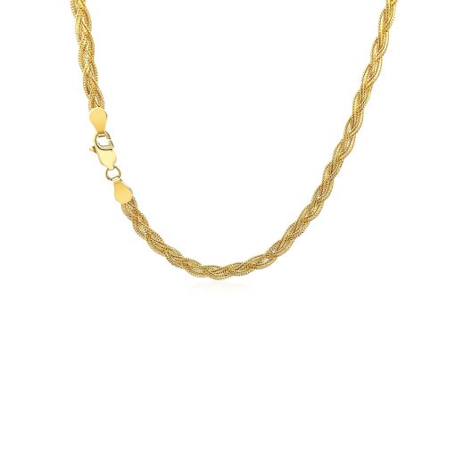 14k Yellow Gold Braided Chain (3.50 mm) - Image 3