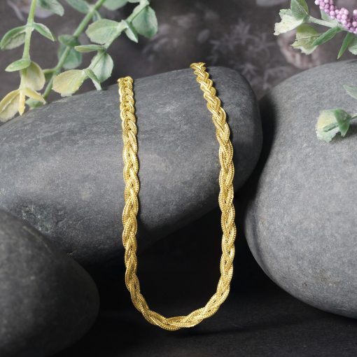 14k Yellow Gold Braided Chain (3.50 mm) - Image 4