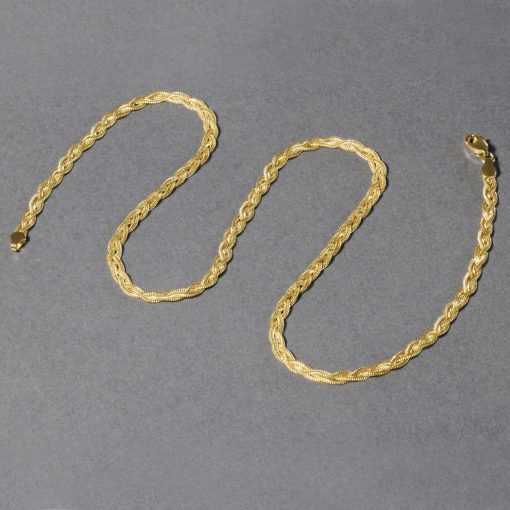 14k Yellow Gold Braided Chain (3.50 mm) - Image 5