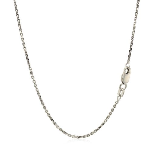 Sterling Silver Rhodium Plated Cable Chain (1.40 mm) - Image 3