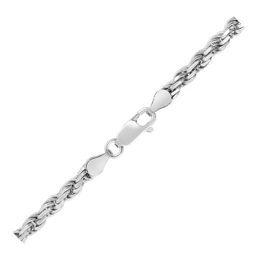 Sterling Silver Diamond Cut Rope Style Chain (3.60 mm) - Image 4