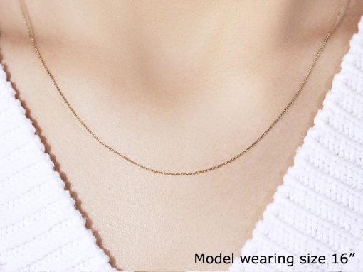 10k Yellow Gold Cable Link Chain (0.50 mm) - Image 4