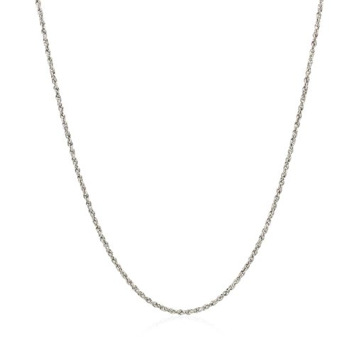 14k White Gold Adjustable Rope Chain (0.95 mm) - Image 2