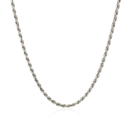 Sterling Silver Diamond Cut Rope Style Chain (1.80 mm) - Image 2