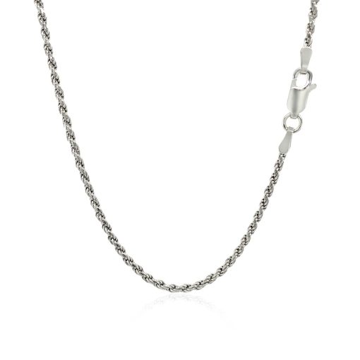 Sterling Silver Diamond Cut Rope Style Chain (1.80 mm) - Image 3