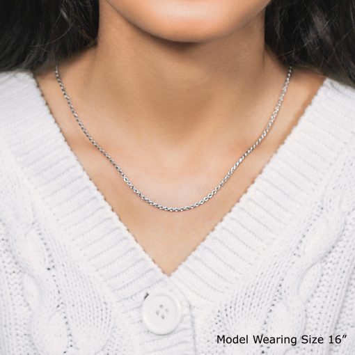 Sterling Silver Diamond Cut Rope Style Chain (1.80 mm) - Image 4