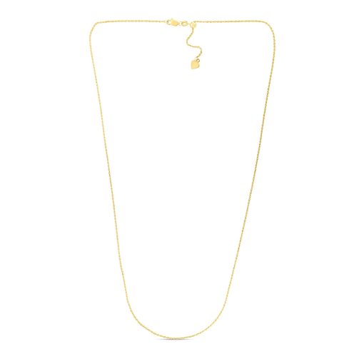 14k Yellow Gold Adjustable Rope Chain (0.95 mm) - Image 2