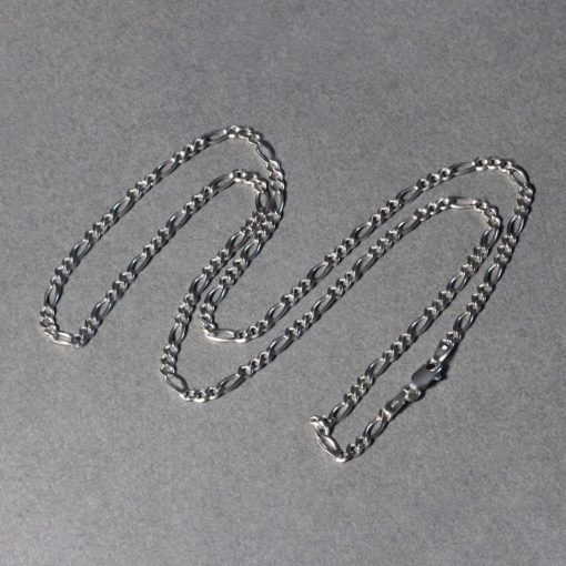 14k White Gold Solid Figaro Chain (2.60 mm) - Image 5