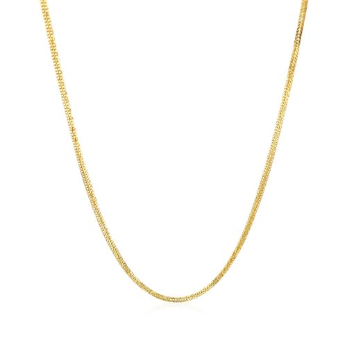 14k Yellow Gold Foxtail Chain (1.00 mm) - Image 3