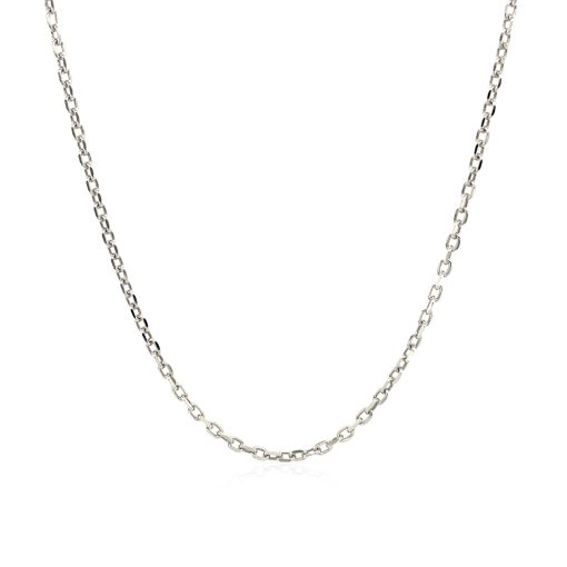 Sterling Silver Rhodium Plated Cable Chain (1.50 mm) - Image 2