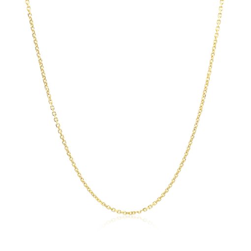 14k Yellow Gold Diamond Cut Cable Link Chain (1.10 mm) - Image 2