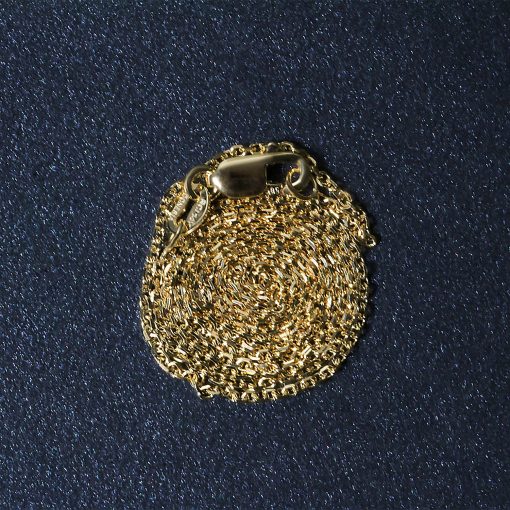 14k Yellow Gold Diamond Cut Cable Link Chain (1.10 mm) - Image 6