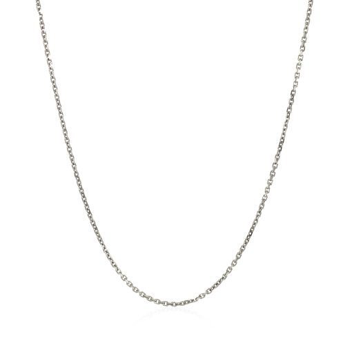 18k White Gold Cable Chain (1.10 mm) - Image 2