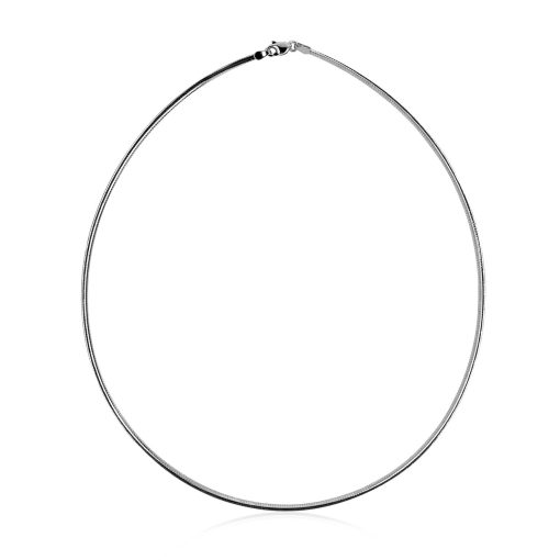 14k White Gold Classic Omega Style Chain (2.00 mm) - Image 2