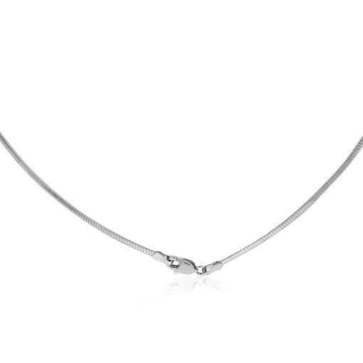 14k White Gold Classic Omega Style Chain (2.00 mm) - Image 3
