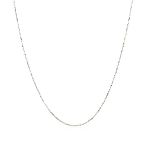 10k White Gold Classic Box Chain (0.45 mm) - Image 2