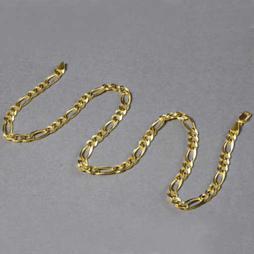10K Yellow Gold Solid Figaro Chain (5.30 mm) - Image 6
